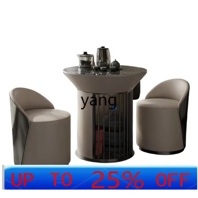 LH luxury stone rock slab mobile simple garden living room small tea table household small tea table