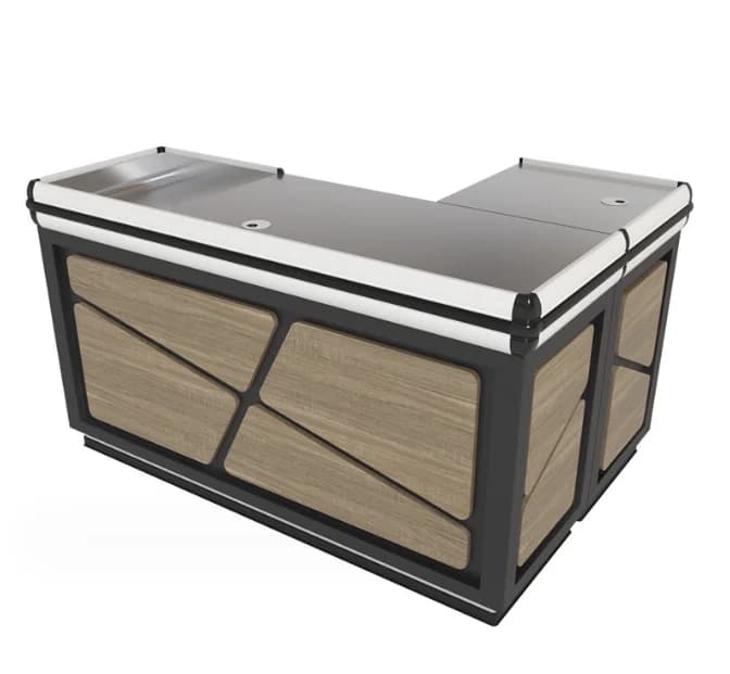 Supermarket design retail checkout counters are available in stock
