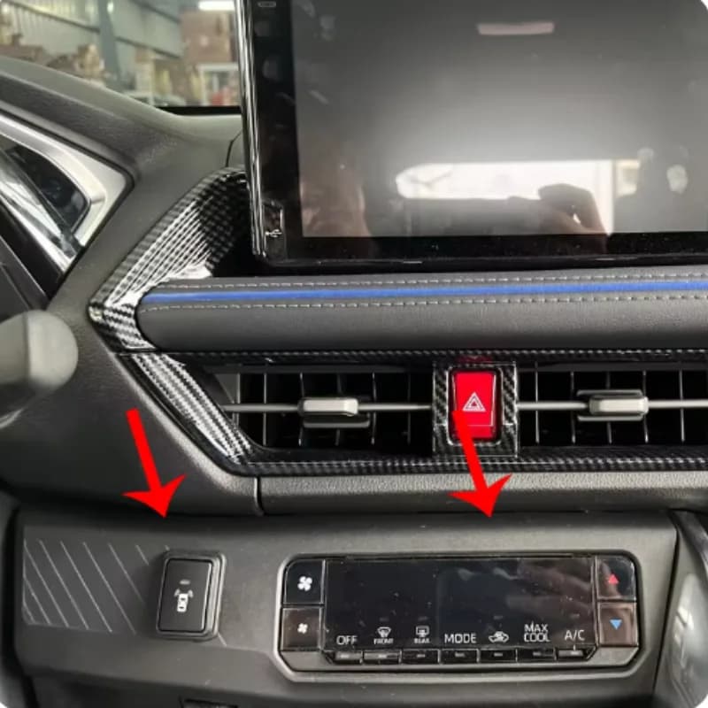 LHD Auto Inside AC Air Conditioner Switch Button Cover Car Body Kit Upgrade Trim For Toyota Yaris Cross  2024