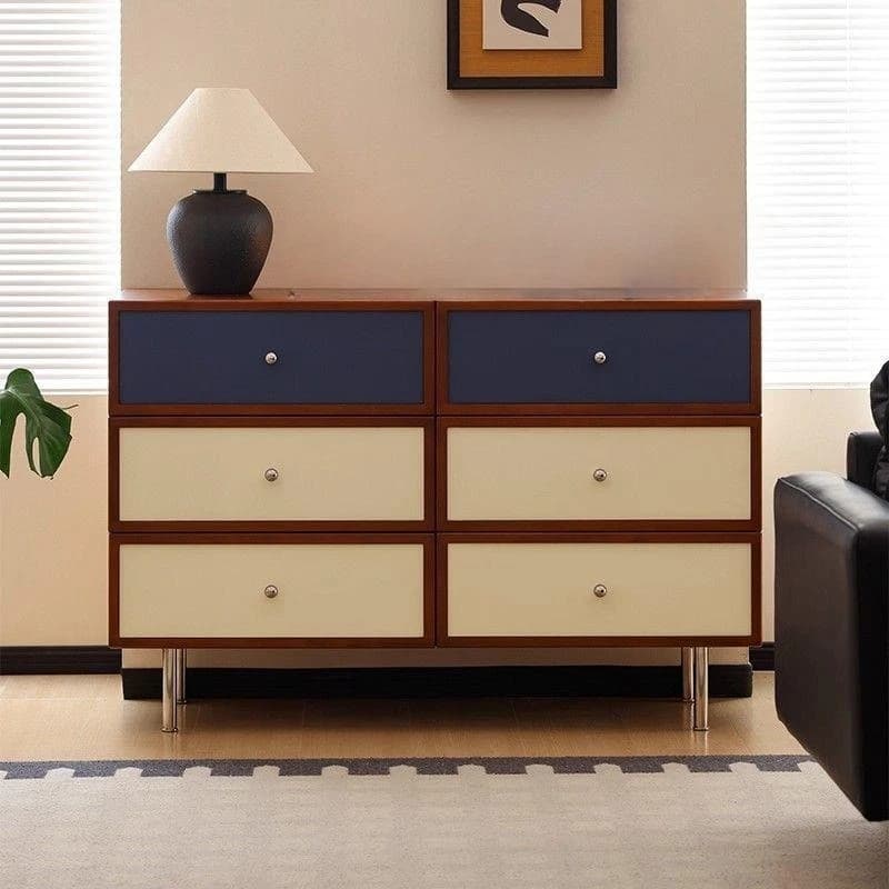 Solid wood chest of drawers, bedroom storage locker, living room wall cabinet