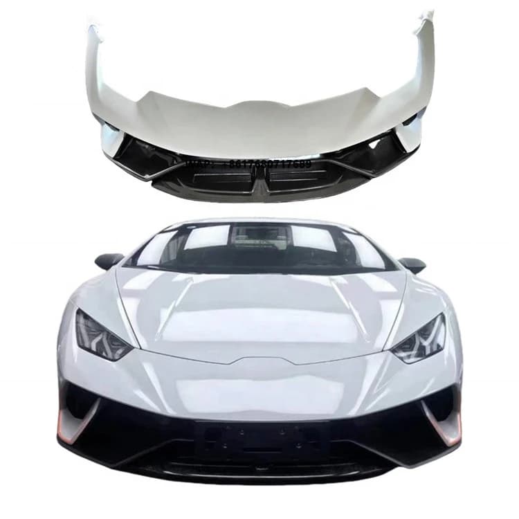 P-style Track Version Semi Carbon Fiber Half Front Bumper Body Kit for  Huracan LP580 LP610 Body Kit