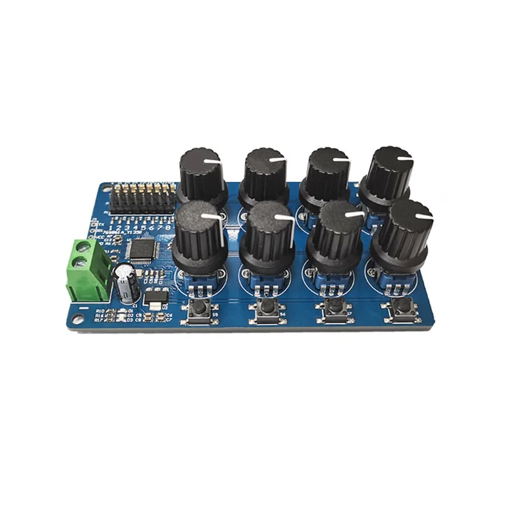 5-9V MG995 MG996 SG90 8 Channel Servos Adjustable Knob Serial Control Board Switch PWM Signal Steering Gear Debugging Module