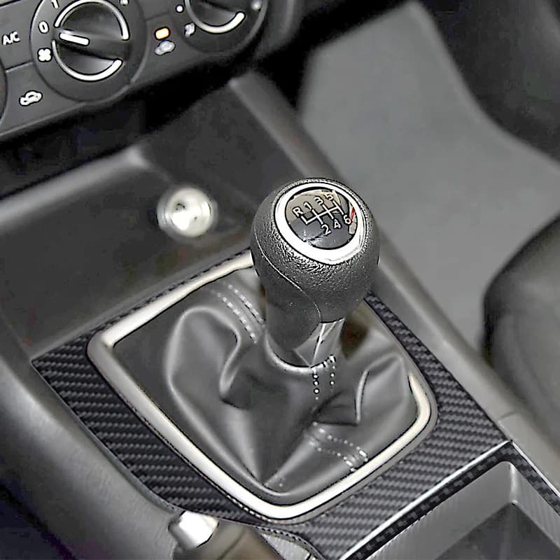 For Mazda 3 Angkesela Interior Modification Real Carbon Fiber Central Control Manual Gear Panel Decorative Sticker