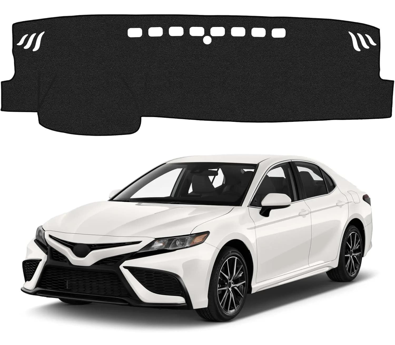 Dash Cover for Toyota Camry 2018-2024 (No HUD) Dashboard Cover Mat No Glare Sunshade Anti-Slip Pad Protector