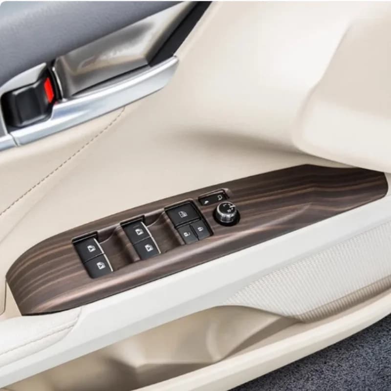 ABS Plastic Chrome Car Accessories LHD For Toyota Camry 9th 2024-2025 Door Armrest Panel Window Switch Lift Button Covers Trim