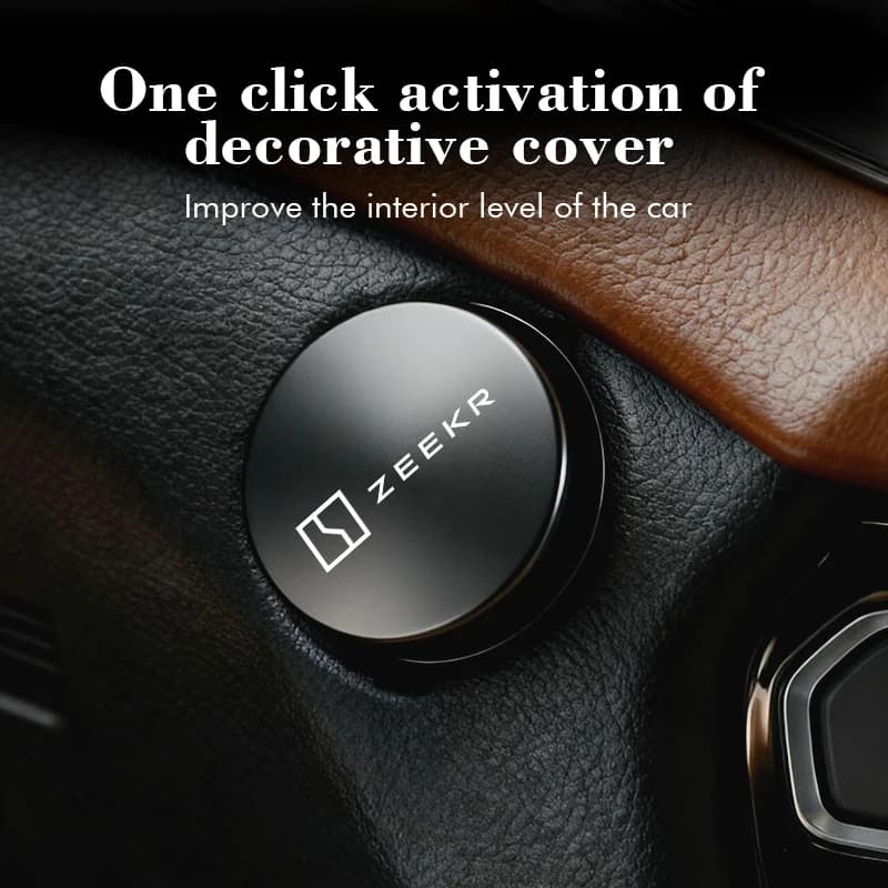 Aluminum Alloy Rotatable One Touch Start Button Protector Cap Auto Interior Decor Accessories Fit Zeekr 001 MIX 009 007 003 X 7X