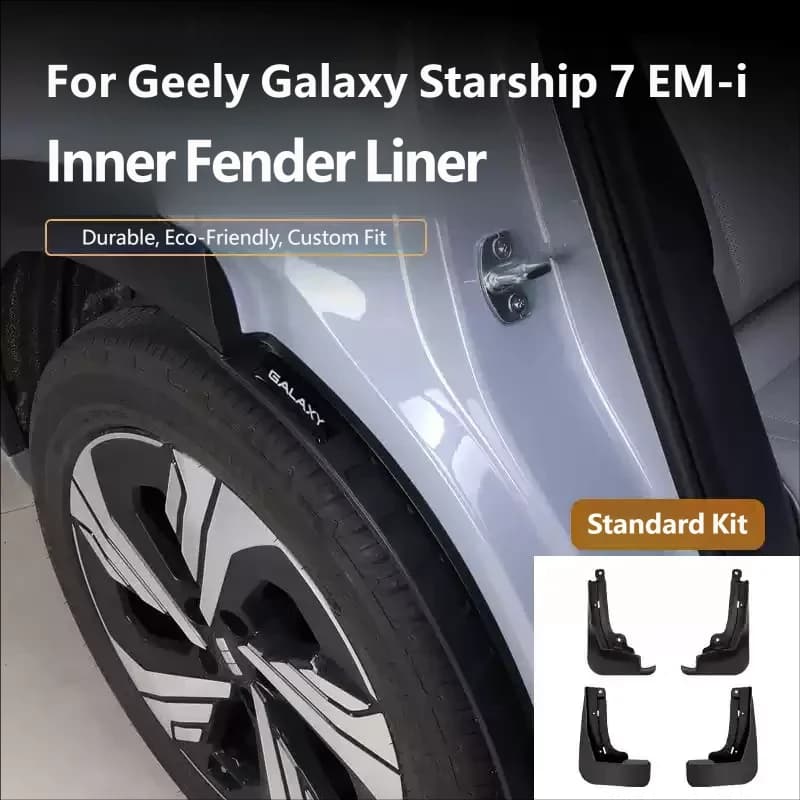 For Geely Galaxy Starship 7 EM-i Geely EX5 EM-i 2026 Tire Fenders Blocking Sediment Front Rear Wheels Accessories 4pcs