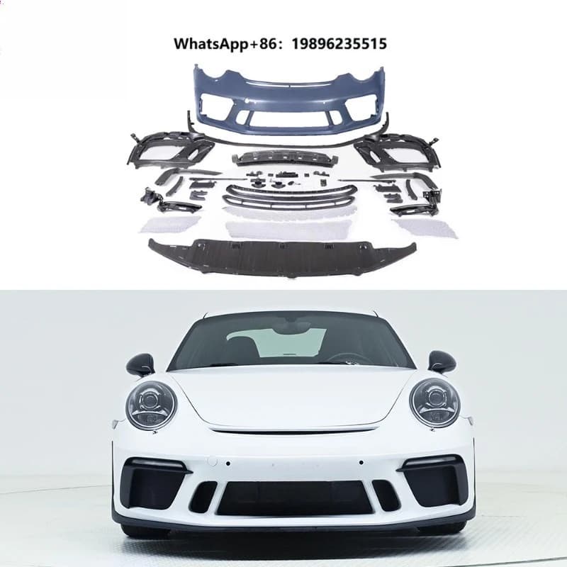 Front Bumper Assembly Car Bumpers Bodykit Body Kit for  991 911.1 911.2 2012-2019 Upgraded GT3
