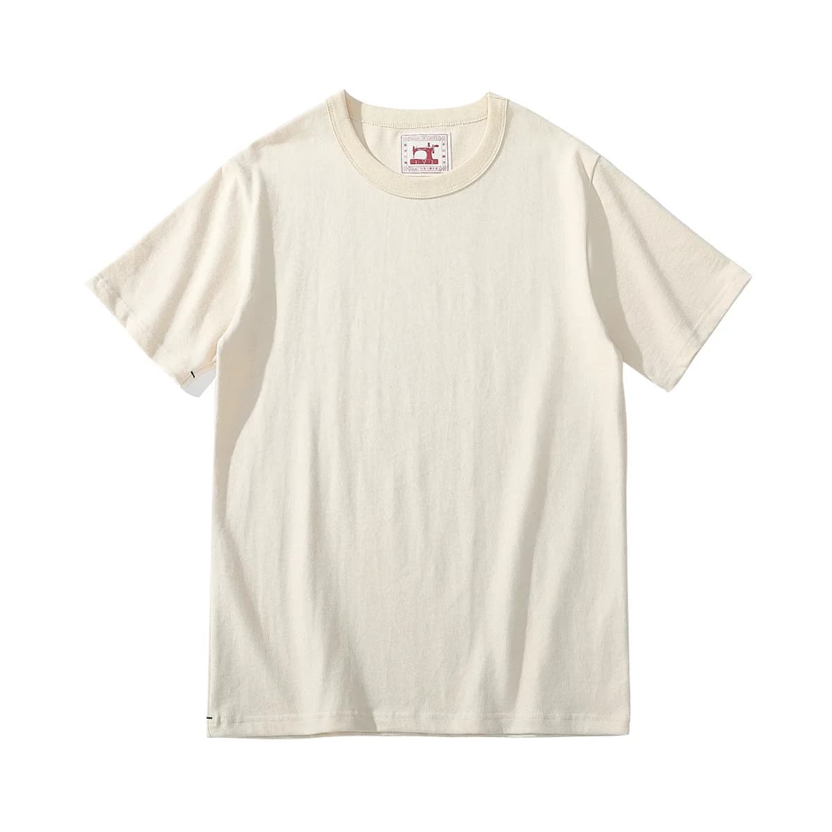 Spring and Summer New 300g Combed T-Shirt, All Cotton, Japanese Retro Short-Sleeved T-Shirt, Men's Slim Fit Short-Sleeved T-Shir