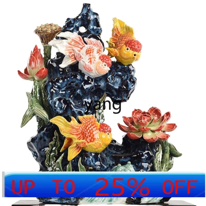 LH  large ceramic goldfish ornaments company store opening housewarming new home wedding products
