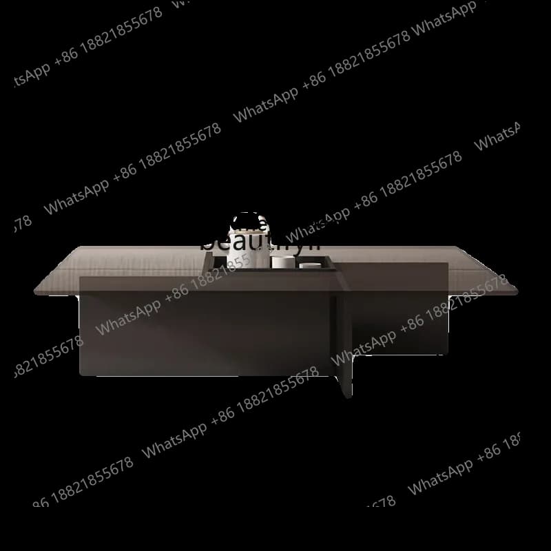 X  Modern minimalist villa coffee table living room household glass large apartment square wabi sabi wind large coffee tableAA