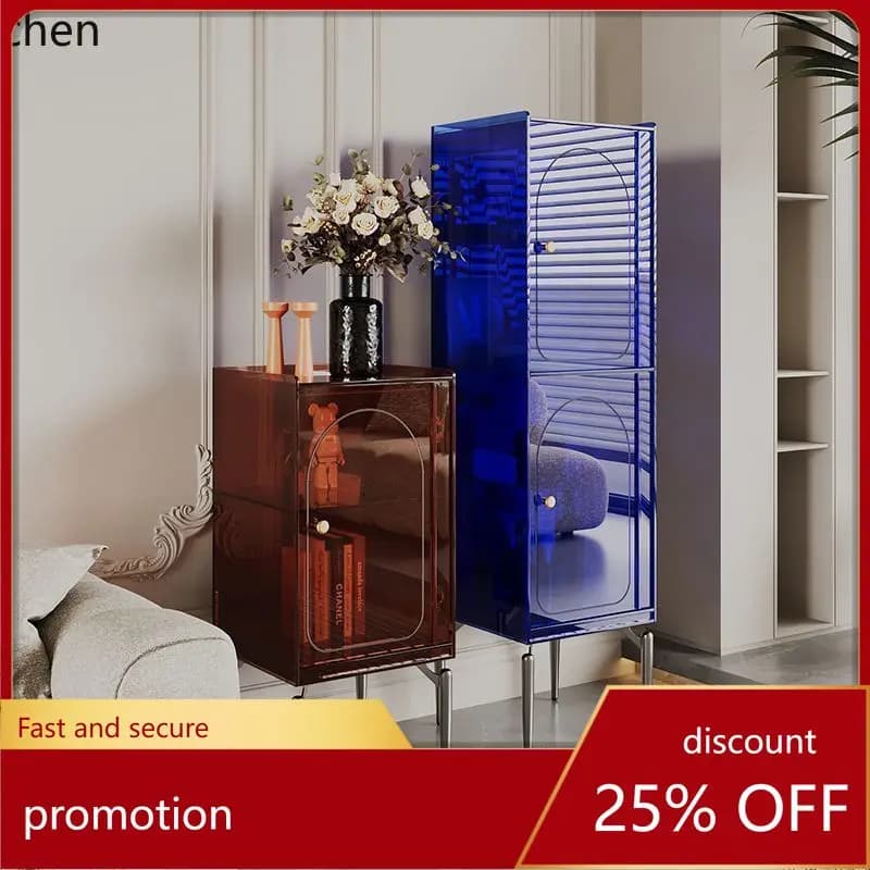 HXL Wine Cabinet Acrylic Sideboard Bookshelf Storage Cabinet