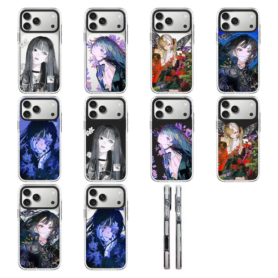 Anime Butterfly Girl Acrylic White Border Phone Cover for IPhone 12 13 14 15 16 17 Pro Max Case for IPhone 17 Air