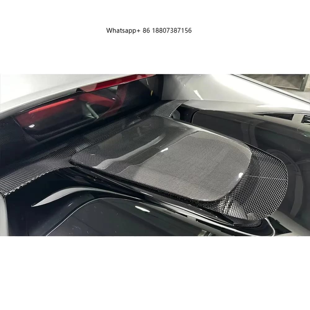 High Quality OEM Style Dry Carbon Fiber Rear Hood Engine Cover Suitable forFerrari 296GTB Upgrade and Modification