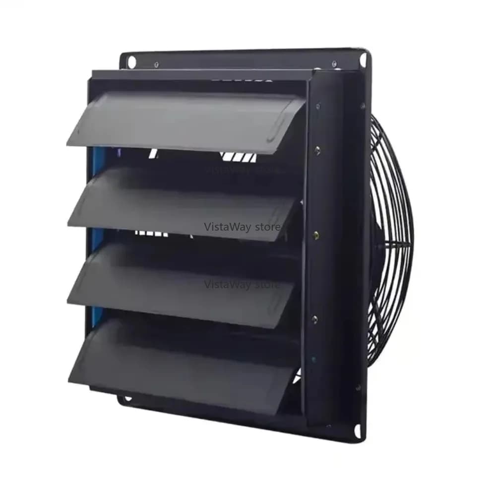 High Temperature Resistant Auto Shutter Exhaust Fan Ventilation Window Industrial Exhaust Fan for Kitchen air Suction Fan