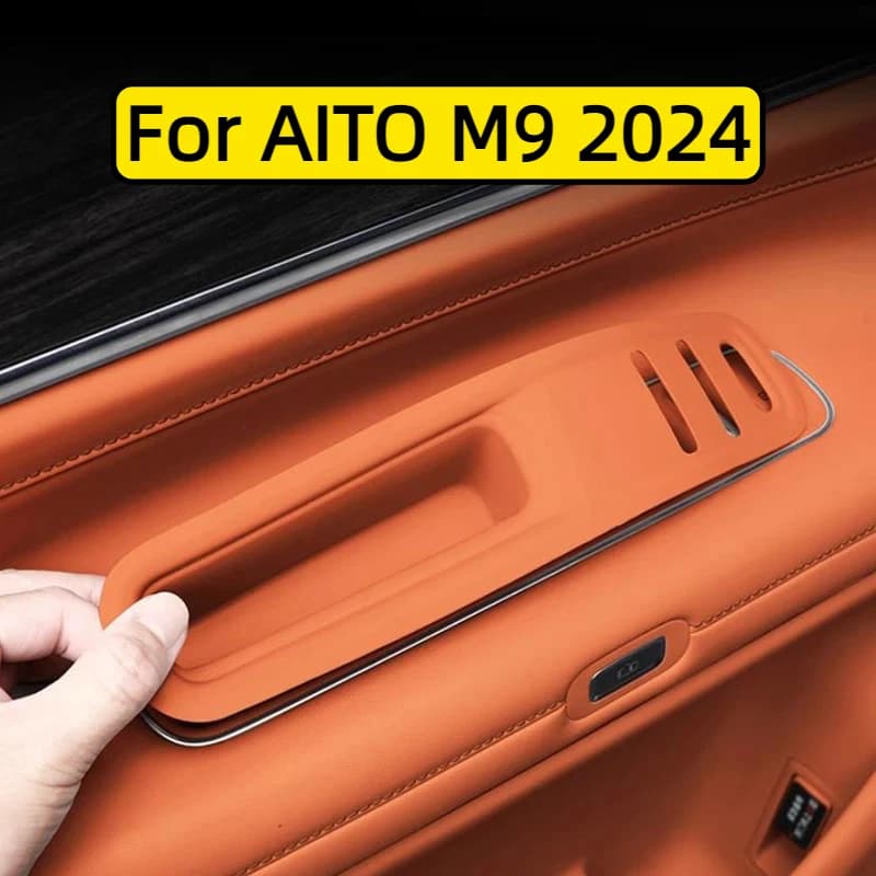 For AITO M9 2024 Car Interior Accessories Inner Door Slot Storage Sox Pad Lifting Window Button Protection Pad
