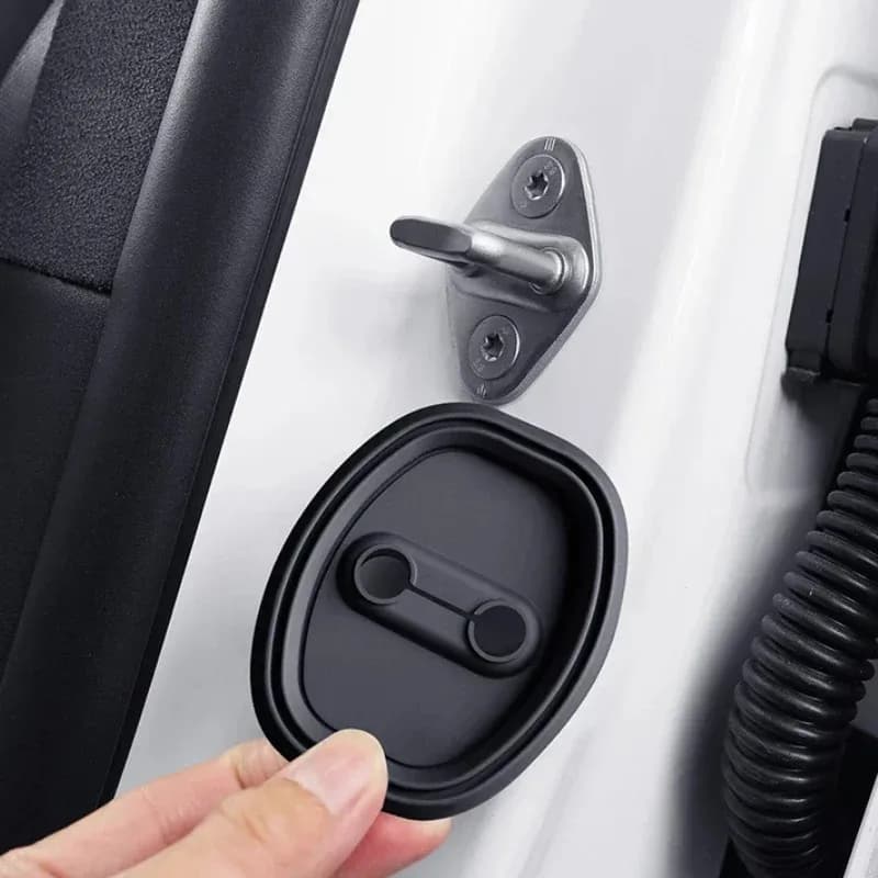 For Cadillac Escalade CTS ATS XT5 CT6 CT4 2014-2022 Silicone Black Car Door Lock Cover Trim Sticker Interior Car Accessories