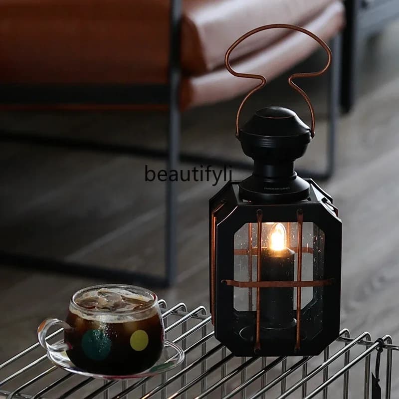 Candle lantern indoor atmosphere ornament magnetic long battery life lighting, candle light