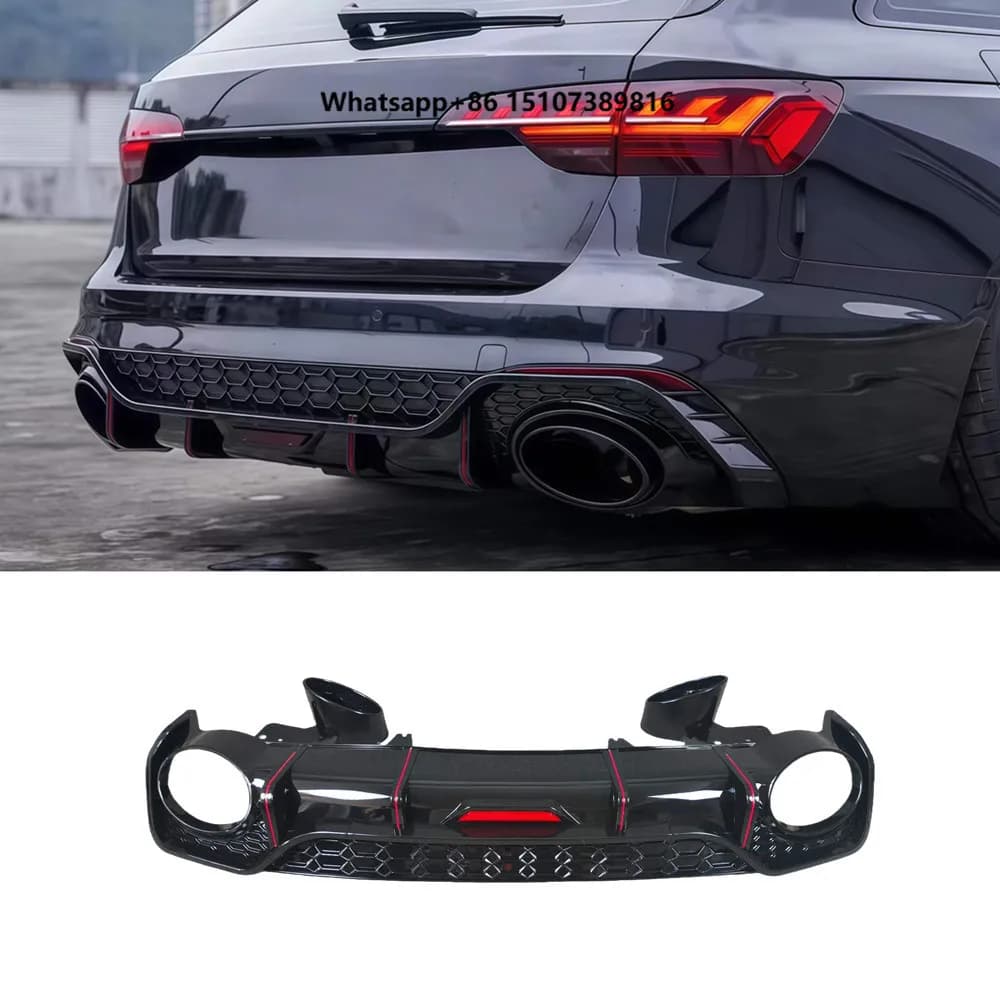 Rear Bumper Lip Diffuser for 2021-2025 A4 S4 Upgrade RS4 Rear Bumper Splitter