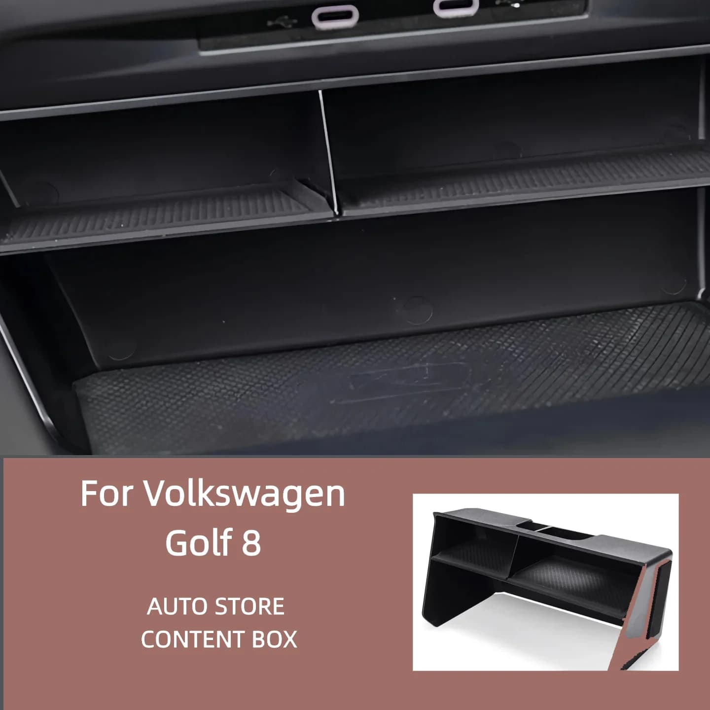 For Volkswagen Golf 8 Central Storage Box Car Central Storage Box Modification Storage Accessories Decorative Items