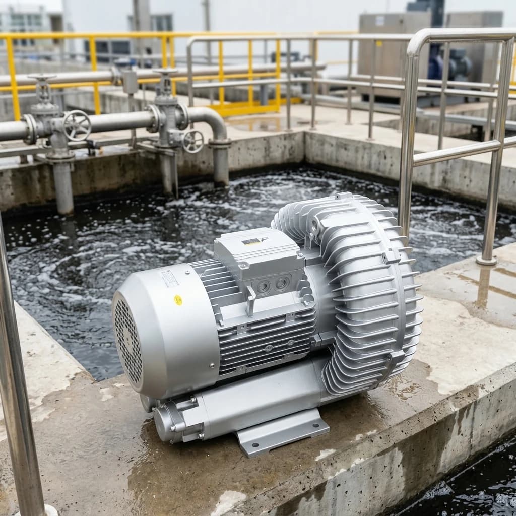 Industrial High Vacuum Ring Blower 18.5KW 21.3KW High Pressure Regenerative Blower Large Airflow for Wastewater Treatment
