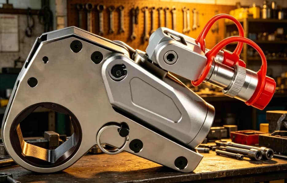 2 Integrated lengthened design Thin lightweight adjustable hydraulic drive hollow torque wrench