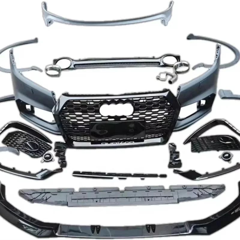 RSQ5 Front Bumper Body Kit With Honeycomb Mesh Grill For  Q5 SQ5 2018-2020 Car Bumper Kits