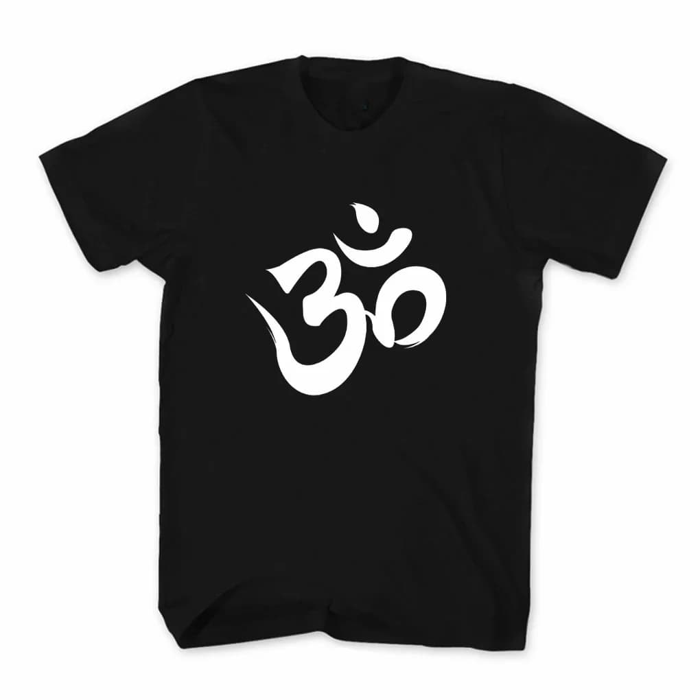 Fashion Symbol Yogaer Om Aum Printed T-Shirt 100% Cotton O-Neck Short Sleeve Summer Casual Mens T-shirt Streetwear