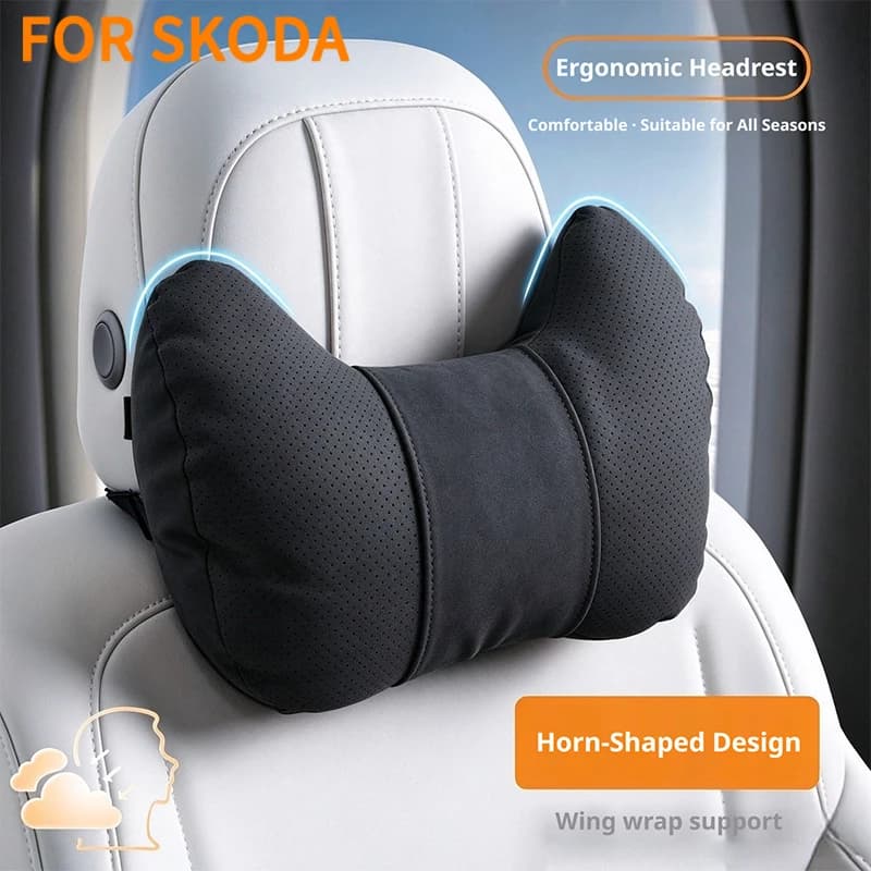 Universal car interior accessories suitable for Skoda Octavia Superb Kodiaq Karoq Kamiq Yeti car horn headrest neck pillow