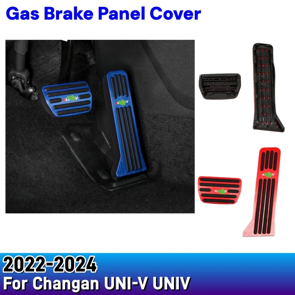 For Changan UNI-V UNIV 2022-2024 Car Interior Gas Brake Panel Cover Sticker Aluminium Alloy Car Styling Modification Accessories