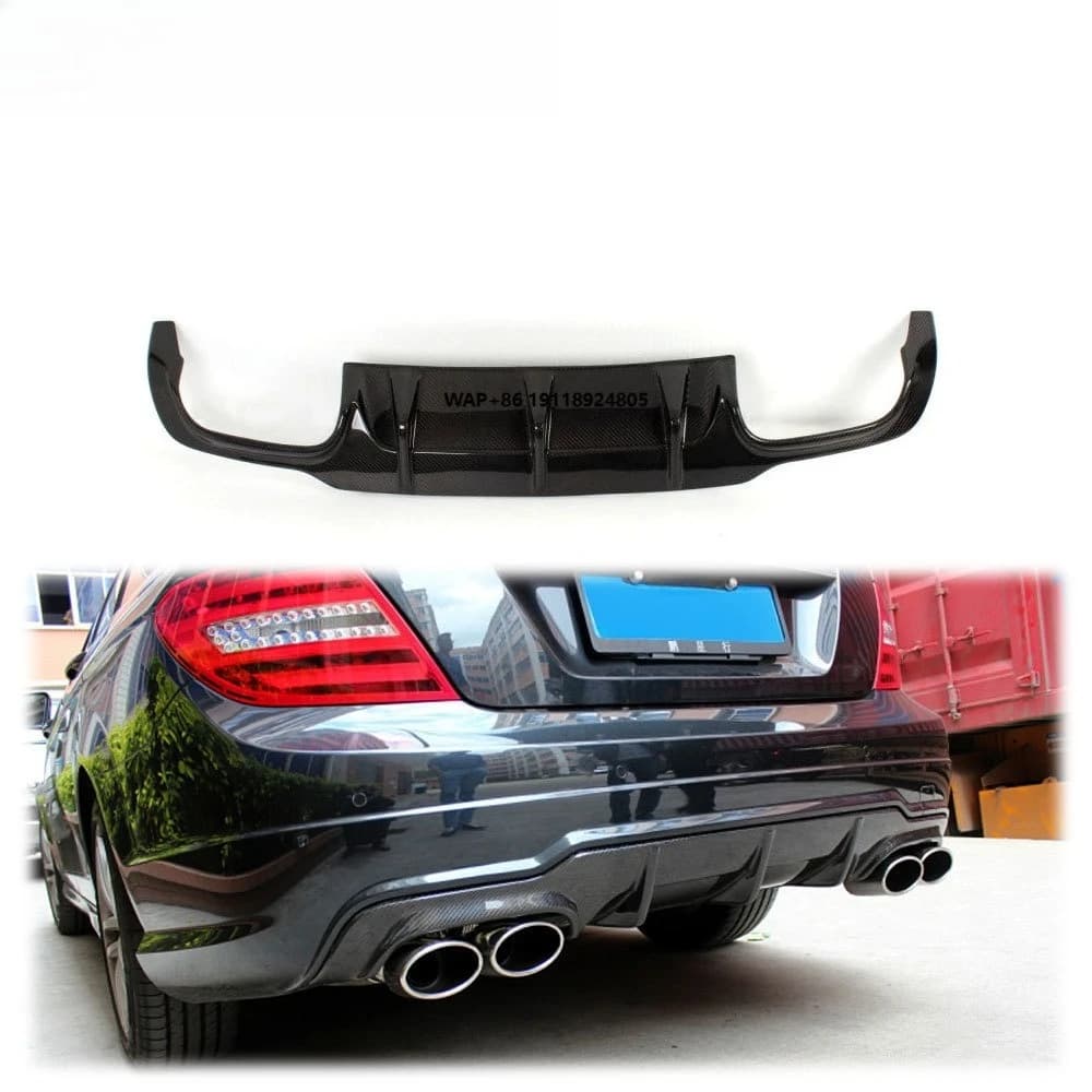 For 2012 Benz C-Class W204 C63  Rear Bumper Diffuser Lip Spoiler