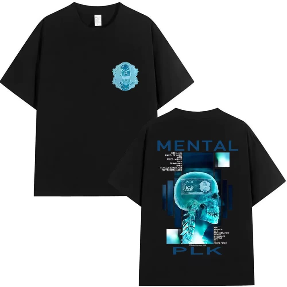 PLK MENTAL T Shirt 2026 New Album Merch Graphic 100% Cotton Men Unisex Oversized Heavyweight Vintage Gothic Streetwear Tops