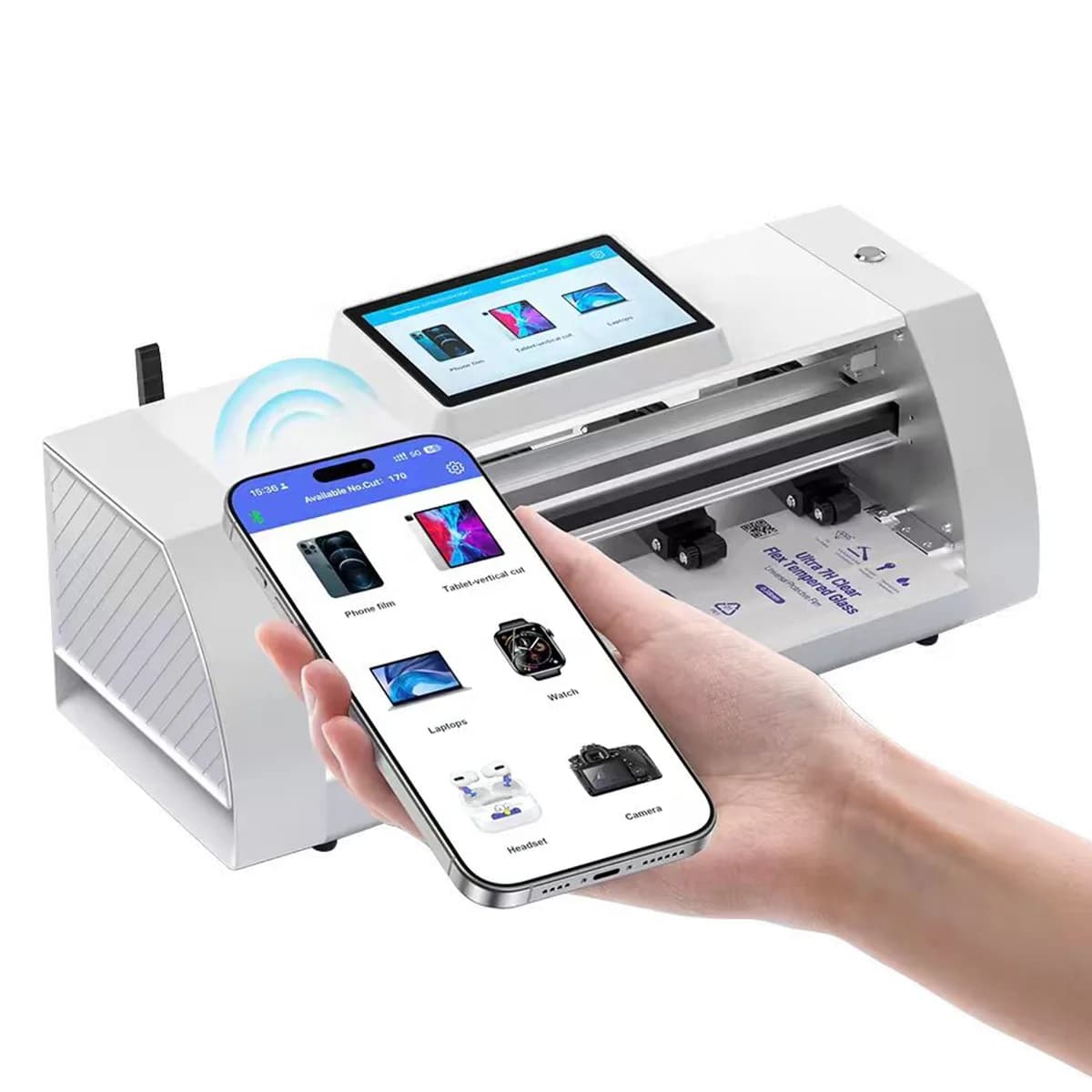 D-KING 5H 7H 9H Screen Protector Plotter Cutting Machine for Front Hydrogel Films With Accuracy Android System or Bluetooth APP