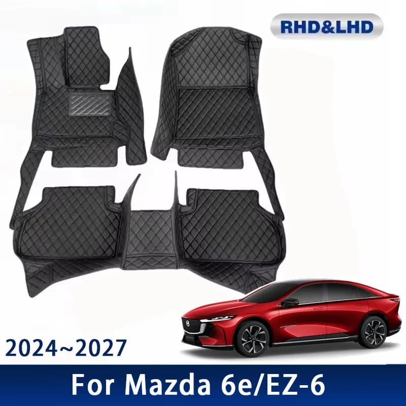 Car Floor Mats For Mazda 6e EZ-6 EZ6 J90A 2024 2025 2026 2027 Waterproof Custom Auto Foot Pads Carpet Interior Accessories