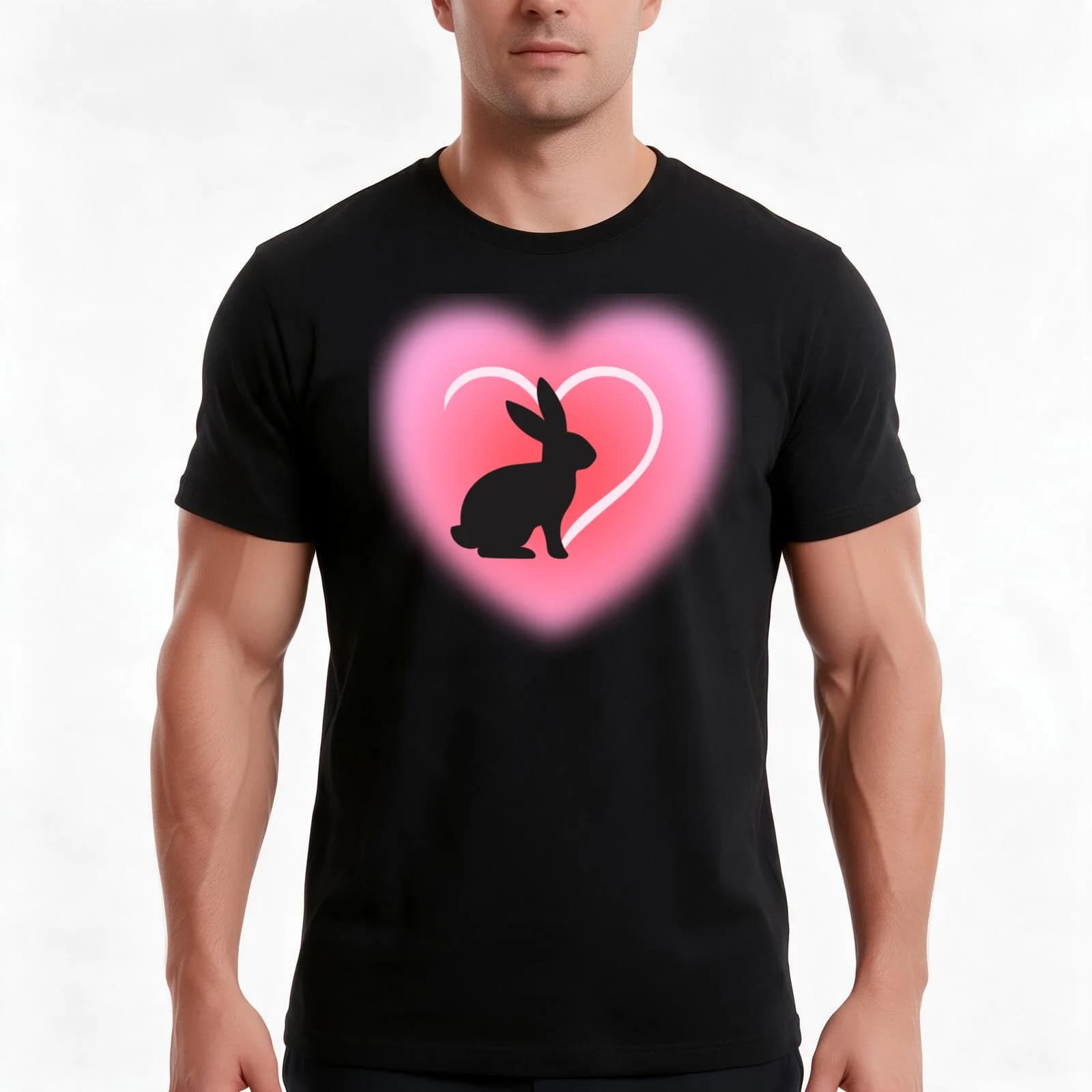 The Domesticated Rabbit T-Shirt, Summer Casual Cotton Tee, Oversized Streetwear Tops, Vintage Graphic Print, Unisex Men Women