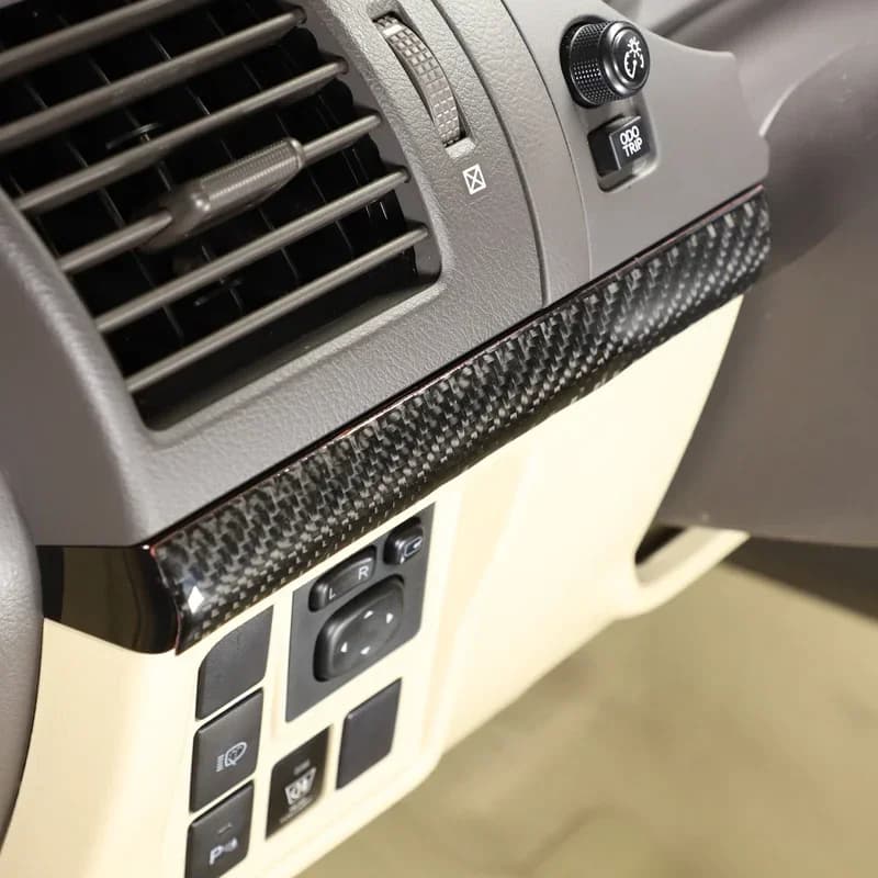 For Toyota Cruiser Prado J150 150 2010-2017 Car Dashboard Center Console Side Decorative Strips Soft Carbon Fiber Accessories
