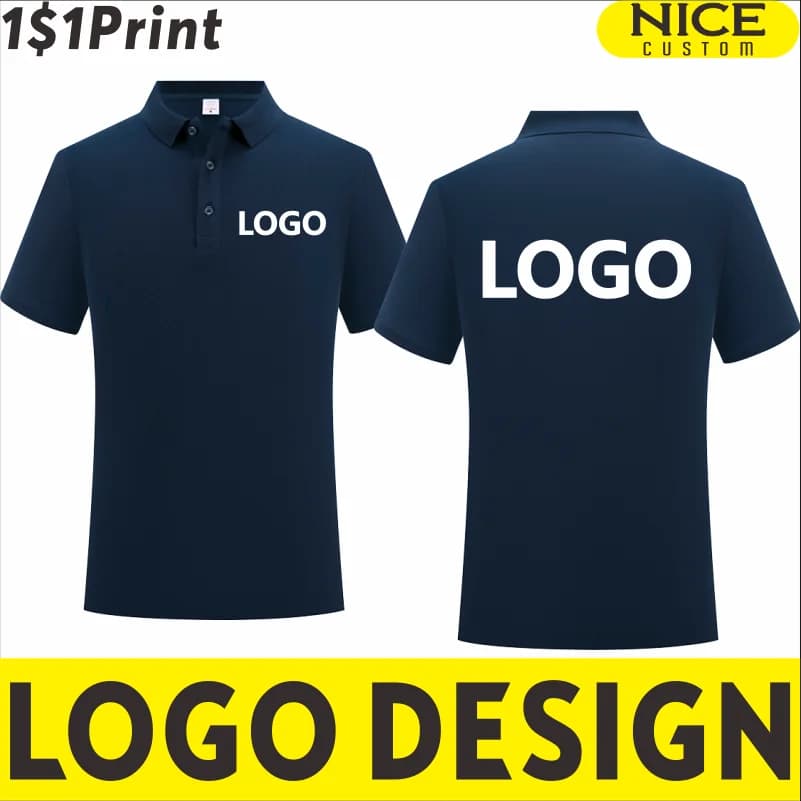 Summer 100% Cotton Polo Custom Lapel Short Sleeve Polo Embroidery Personality Logo Corporate Team Shirt Print Exclusive Pattern