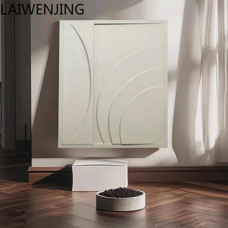 MJY Wabi-Sabi Style High-End Entryway Decorative Painting Minimalist Relief Wall Art