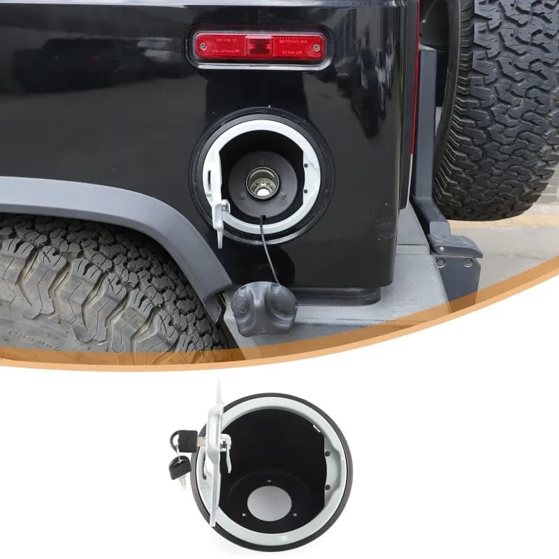 Fuel Cap Anti-Theft Lock Cover ABS Aluminum Alloy Fuel Tank Locking Cap Lockable Fuel Cover For Hummer H2 GMT820 2003-2009