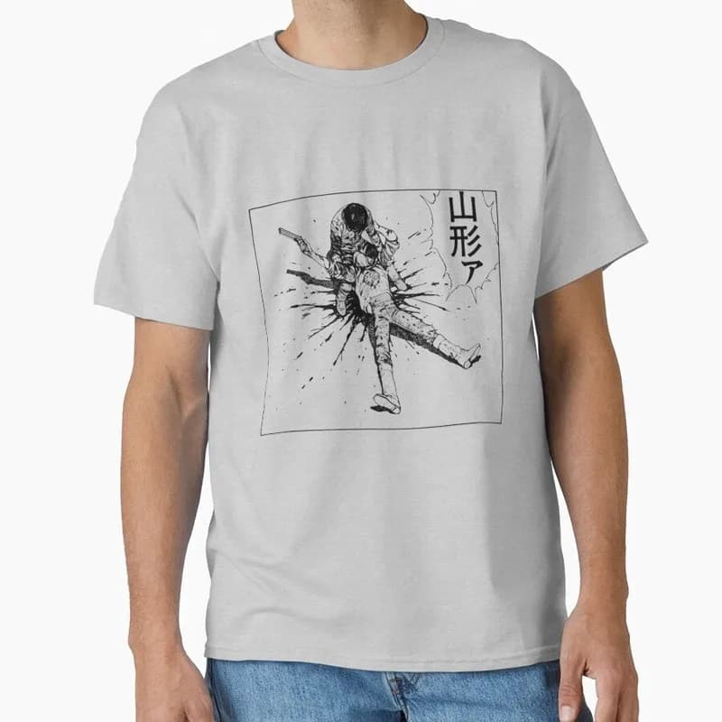 Akira Cyberpunk City Explosion Gift T‑Shirt Katsuhiro Otomo Retro Manga Shotaro Kaneda Neo‑Tokyo Anime Print Short Sleeve Tops