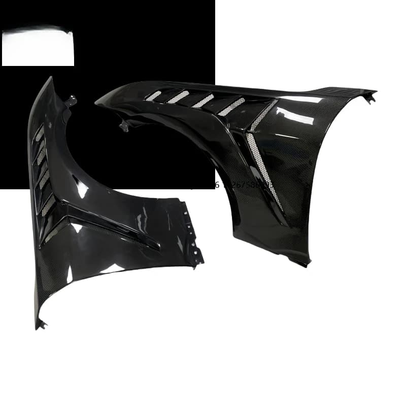 Suitable for 2024 Carbon Fiber Mudguard GTD Style Front Bumper Perforated Mudguard