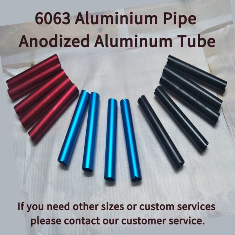 2pcs 500mm Length Anodized 6063 Aluminum Alloy Pipe, OD 5-20mm Colored Aluminum Tube, Heat Dissipation