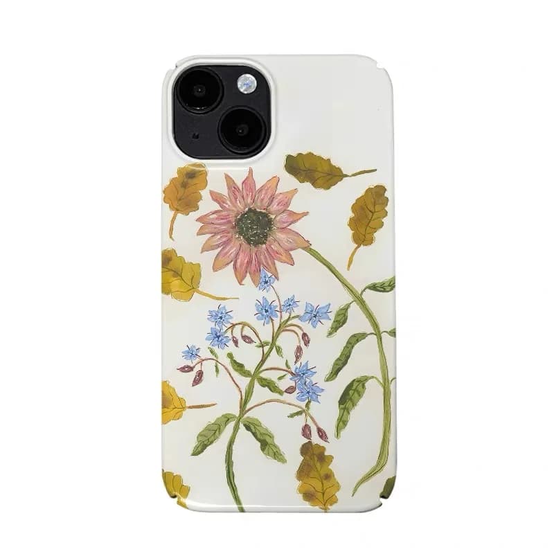 Pink Sunflower Flowers Phone Case for IPHONE 17 Air 16E 15 PROMAX 14 Plus 13 12 MINI 11 PRO 16Plus XR XS MAX Acrylic Phone Cover