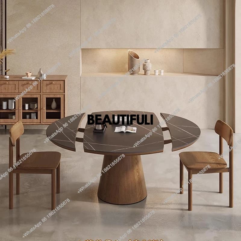 Italian Extendables Dining Tables Party Event Round Living Room Dining Tables Salon Space Saving Tavolo Pranzo Furniture Home