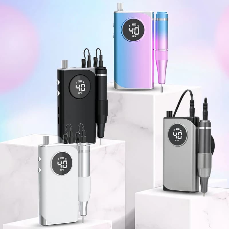 40000RPM Brush Motor Manicure Machine Portable Drill for Nail Rechargeable Nail Drill Strong 210 Nail Drill Original DC18V