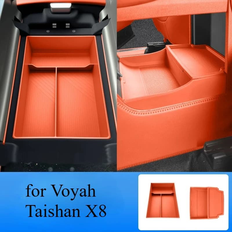 Center Console Storage Organizer Box & Armrest Tray Insert for Voyah Taishan X8 – Dual-Layer Interior