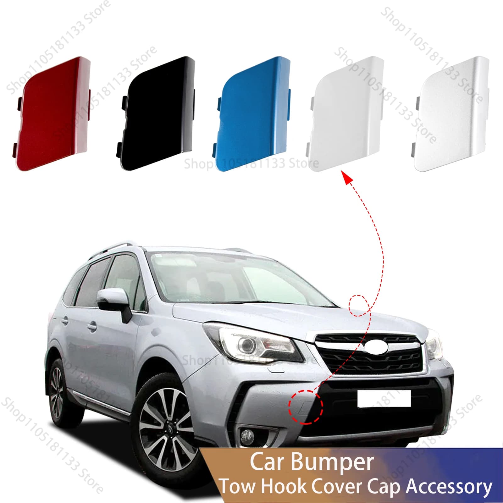 For Subaru Forester Front Bumper Tow Hook Cover Direct Replacement for 2014 2015 2016 2017 2018 Models Genuine 57731-SG070