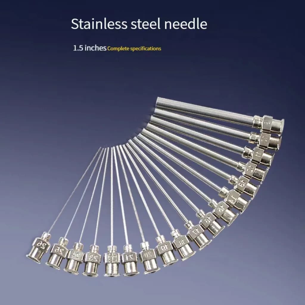 Factory direct 1.5 inch needle tube exposed 38MM 8G to 19G stainless steel dispensing needle dispensing machine accessories