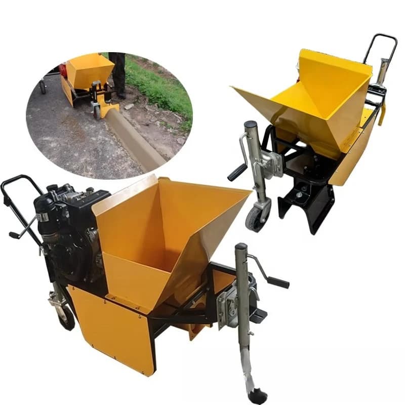 Hand push curbstone sliding film machine Curb forming machine diesel curbstone sliding mold