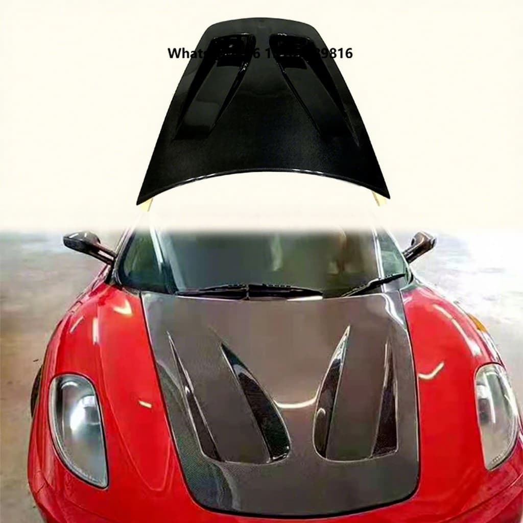 For F430 VS Style Vented Hood Bonnet Carbon Fiber
